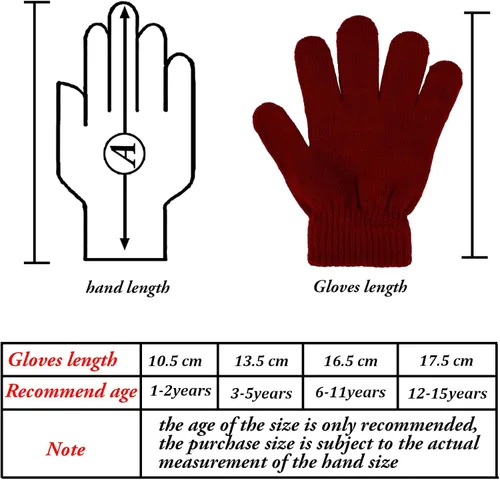 Miniatura 2 de Cooraby 16 pares de guantes mágicos cálidos de invierno para niños o niñas