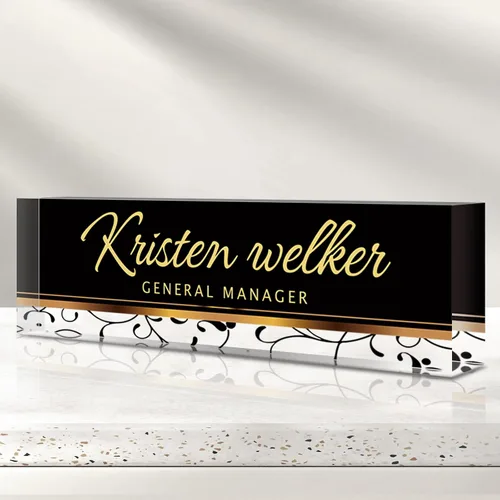 Miniatura 16 de Placa de nombre personalizada para escritorio, placas de nombre grabadas personalizadas para hombre, regalos del día del jefe para jefe, decoración