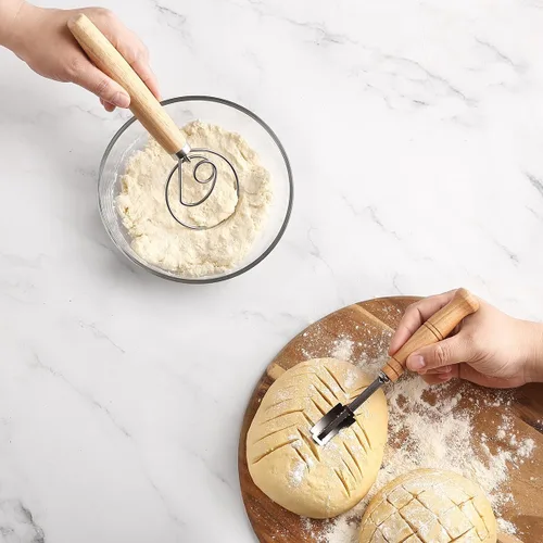 Miniatura 8 de Saint Germain Bakery Cesta Banneton de pan redondo prémium con forro – Cesta perfecta para hacer pan hermoso