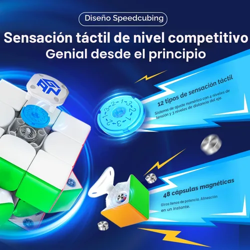 Miniatura 3 de GAN 356 i Carry E, Cubo de Velocidad Inteligente 3x3 Magnético Conectado Electrónico Bluetooth para Niños y Adultos con Temporizador, Seguimiento