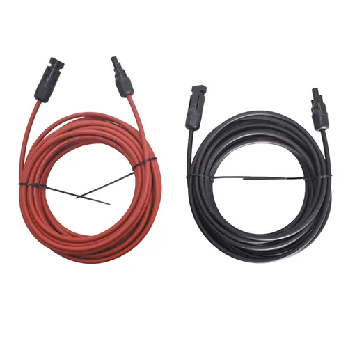 WFLNHB Cable de extensión de panel solar de calibre 12 AWG negro + rojo de 20 pies con conector hembra y macho conector solar
