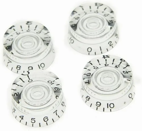 Miniatura 7 de KAISH Juego de 4 perillas de control de velocidad de guitarra de color ámbar, compatible con guitarra LP