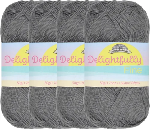 Miniatura 46 de JubileeYarn - Ovillo de hilo deliciosamente fino, 1.76 oz/madeja de rayón de bambú, color rosa polvo, 4 madejas