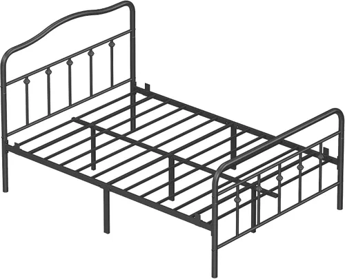 Miniatura 11 de VASAGLE Base de cama de metal tamaño individual de 14 pulgadas de alto, capacidad de peso de 550 libras, no necesita somier, con almacenamiento