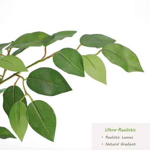 Miniatura 3 de Nafresh Árbol de ficus artificial alto resistente a los rayos UV, árbol de ficus sintético de 5 pies (60 pulgadas) con hojas realistas suaves