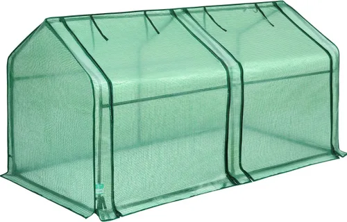 Quictent Mini invernadero portátil de 71 pulgadas de ancho x 36 pulgadas de profundidad x 36 pulgadas de alto, puertas grandes con cremallera, Verde