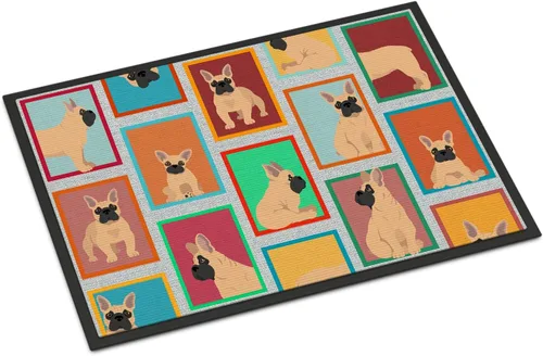 Miniatura 174 de Caroline's Treasures MLM1149MAT - Felpudo rojo Border Collie de 18 x 27 pulgadas, para interiores y exteriores, para entrada, antideslizante, Border