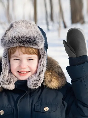 Miniatura 5 de 3 pares de guantes impermeables para niños, guantes de nieve para invierno, guantes de esquí cálidos para niñas y niños