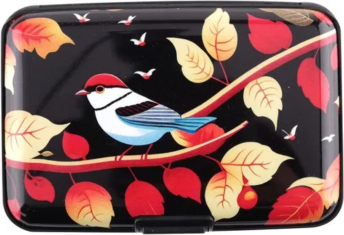 Miniatura 25 de Tarjetero de aluminio con bloqueo RFID para hombres y mujeres, elegante cartera de viaje con 7 ranuras, la mejor protección contra escaneos