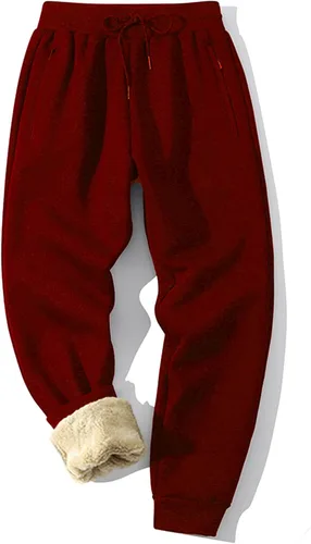 Miniatura 47 de MACHLAB Pantalones deportivos térmicos de forro polar para hombre, pantalones de chándal gruesos y cálidos para invierno