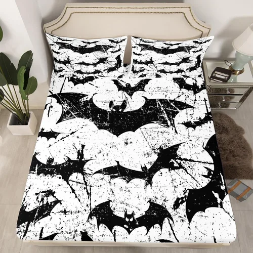 Miniatura 21 de Juego de sábanas bajeras para juegos tamaño individual, juego de ropa de cama con grafiti Lightning Strike para niños, adolescentes, decoración