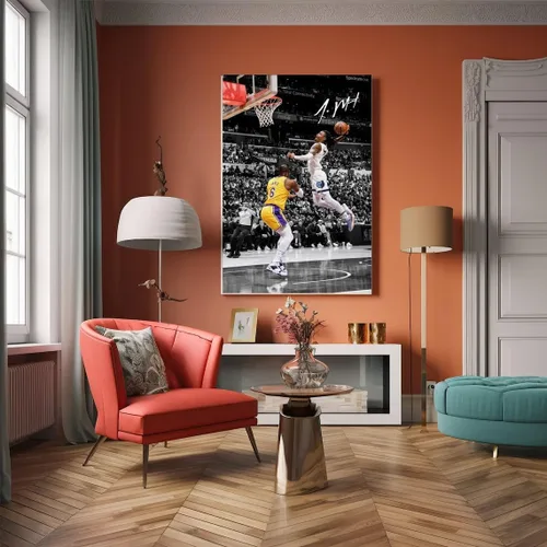 Miniatura 11 de Póster firmado de la superestrella de baloncesto Victor Wembanyama para niños, para la habitación de los fanáticos, decoración de pared, pósteres
