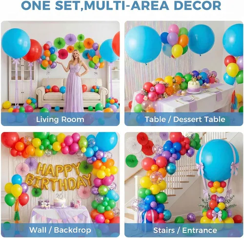Miniatura 4 de LovesTown 4 globos grandes de 36 pulgadas de color azul claro, globos grandes de látex para cumpleaños, baby shower, graduación, compromiso, Azul