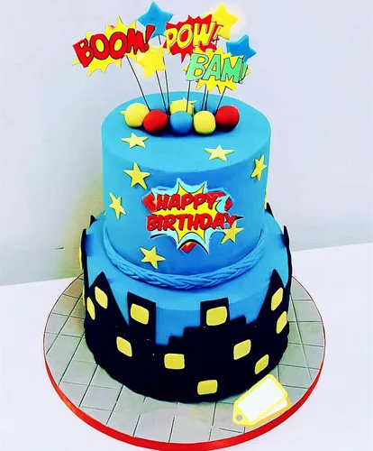 Miniatura 3 de Decoración para pastel de superhéroe: decoraciones de feliz cumpleaños para suministros de fiesta temática de héroes