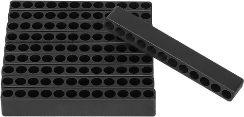 Miniatura 3 de Toolcool 10 piezas con 12 agujeros hexagonales para cabezales de desarmador, Estuche de plástico para almacenar cabezales de desarmador