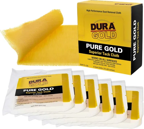 Miniatura 10 de Dura-Gold - Paño de tachuela superior de oro puro (paquete de 12), carpintería, pintura automotriz, pintura de autocuerpo, paños para pintores