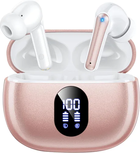 Miniatura 8 de Wireless Earbuds Bass Stereo Headphones Bluetooth 5.3 Ear Buds, 48H Playtime, LED Display in Ear Earphones with Mic, IPX7 Waterproof, Touch Control
