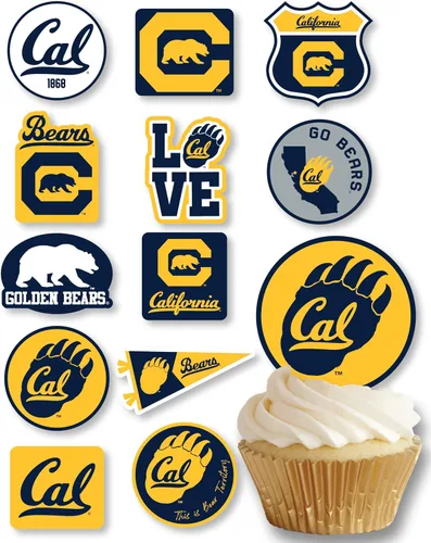 Miniatura 43 de Decoraciones para cupcakes de la Universidad de Alabama, suministros para fiestas de fútbol americano, cumpleaños, graduación (24 piezas)