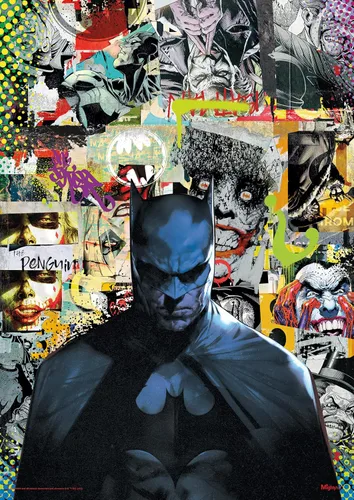 Miniatura 20 de MIGHTYPRINT DC Comics - Batman - Batman - Sunset City - Arte de pared duradero de 17 x 24 pulgadas, no hecho de papel, coleccionable con licencia