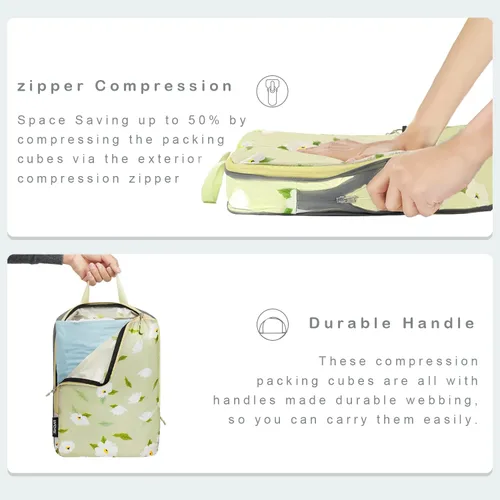 Miniatura 85 de BAGAIL 4 Set/6 Set Ultraligero Compresión Embalaje Cubos Organizador de Embalaje para Accesorios de Viaje Equipaje Maleta Mochila