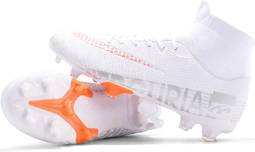 XJIODF Men's AGFG Soccer Cleats Football Shoes High-Tops Lace-Up Non-Slip Spikes