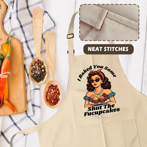 Miniatura 4 de Delantales divertidos para mujeres - Regalo de repostería para mujeres, regalos de Navidad, día de la madre y cumpleaños, perfectos para cocinar