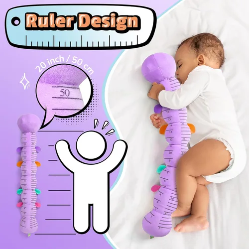 Miniatura 6 de LIGHTDESIRE Juguetes para bebés musicales de oruga, juguetes para bebés de peluche para animales de 3, 6 y 12 meses, juguete sensorial con diseño
