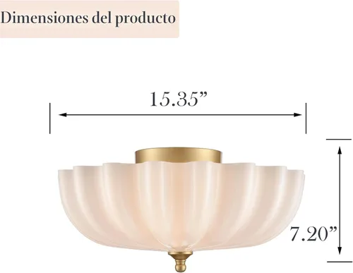 Miniatura 5 de Lámpara de techo dorada de latón para dormitorio, luz de techo empotrada, lámpara de techo moderna dorada para entrada, baño, sala de estar