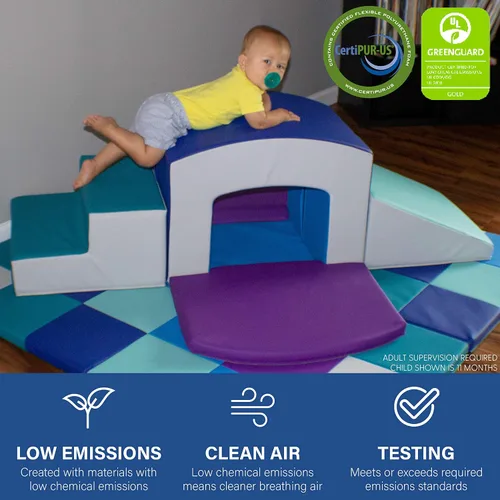 Miniatura 8 de FDP SoftScape Playtime Grow-n-Learn - Escalador de túnel con almohadillas adicionales para niños pequeños; juego de juego activo de espuma suave