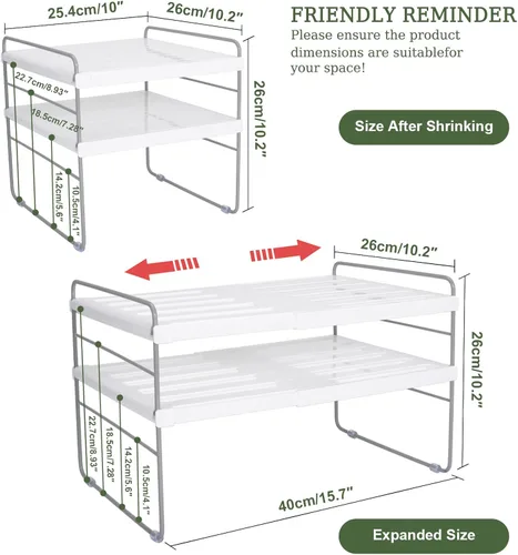 Miniatura 5 de Organización y almacenamiento de despensa para cocina, estante organizador de caja de papel de cocina expandible, organizador de papel de aluminio