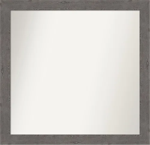 Miniatura 208 de Amanti Art Espejo de baño gris para sobre el fregadero, 31 x 48 pulgadas, espejo de tocador rectangular estrecho de color gris, marco de madera