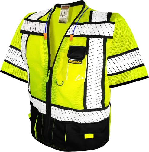 KwikSafety - Chaleco de seguridad SHERIFF & SPECIALIST [Bolsillos de uso múltiple] Chaleco reflectante Clase 2 ANSI OSHA para hombres