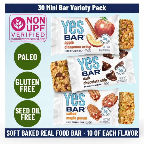 Miniatura 23 de YES Nut Bars - Fresa y coco - Barras suaves masticables saludables hechas con jarabe de arce orgánico, veganas, paleo, sin gluten, sin azúcar