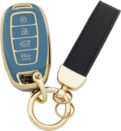 Miniatura 9 de Funda protectora de TPU suave de 360 grados para Hyundai Palisade Elantra Kona Azera Santa Grandeur IG Key Fob
