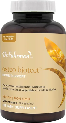 Miniatura 4 de Dr. Fuhrman Osteo-Biotect Suplemento orgánico para la salud ósea de calcio con vitamina D3 y magnesio veganos. Calcio a base de plantas 800 mg