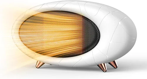 Miniatura 9 de Calentador de espacio, calentador de escritorio pequeño de 600 W para uso en interiores, calentadores de escritorio personales de seguridad rápida