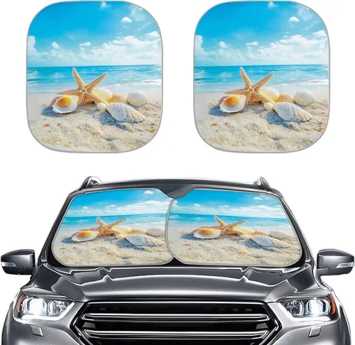 Miniatura 34 de Parasoles personalizados para parabrisas de automóvil, añade tu propia foto, juego de 2 parasoles para parabrisas de automóvil, ajuste universal