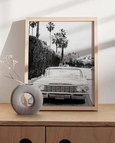 Miniatura 5 de Haus and Hues Póster de Coche en Blanco y Negro - Cuadros en Blanco y Negro para Decoración de Pared, Impresiones y Pósteres de Coches, Arte de El