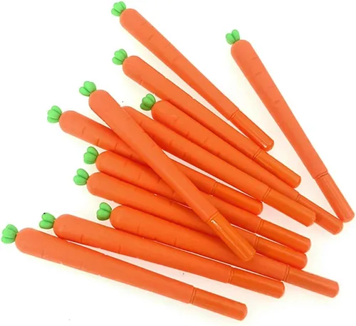 Miniatura 4 de ALIMITOPIA 12pcs Gel Pen Black Ink Zanahoria Roller Marker Pen (Carrot Styling)