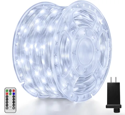Miniatura 8 de Luces de Navidad para exteriores, 800 LED de 262 pies, luces de hadas multicolor IP67 impermeables, tira de luces enchufables con control remoto, 8