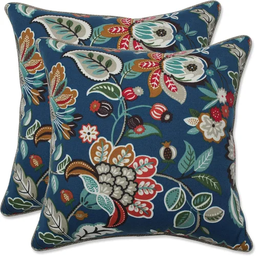 Miniatura 42 de Pillow Perfect - Cojines decorativos florales brillantes para interiores/exteriores, 2 unidades, lumbar - 11.5 x 18.5 pulgadas, verde/rojo Zoe