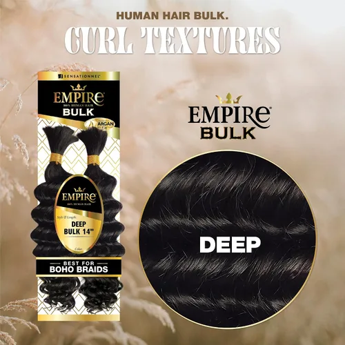 Miniatura 2 de Sensationnel Empire Bulk Braiding – Trenzado a Granel – Trenzas de cabello humano profundo para estilos de caja boho sin nudos o estilos de ondas