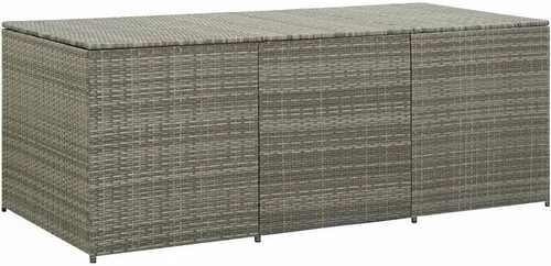 vidaXL Cofre de almacenamiento para patio, caja de terraza con tapa, armario de patio, baúl de almacenamiento para cojines de exterior, almohadas de