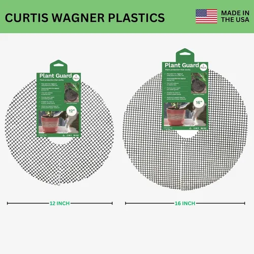 Miniatura 2 de Curtis Wagner Plastics Plant Guard - Protector de plantas de 16 pulgadas de diámetro, paquete de 2 Protector de plantas de gatos y animales