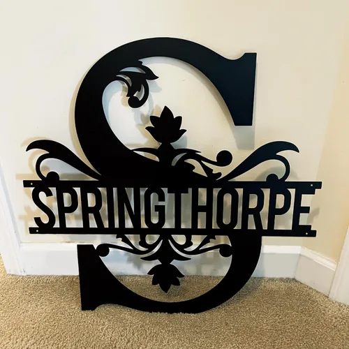 Miniatura 4 de Letreros de metal personalizados con nombre de familia, letreros de apellido, decoración del hogar arte de pared de metal al aire libre