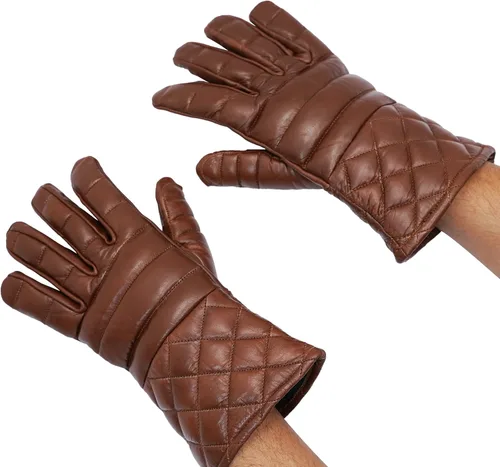 Miniatura 7 de Mythrojan Guantes de esgrima de espadachín: Hema Guantes de cuero ligeramente acolchados Renacimiento medieval