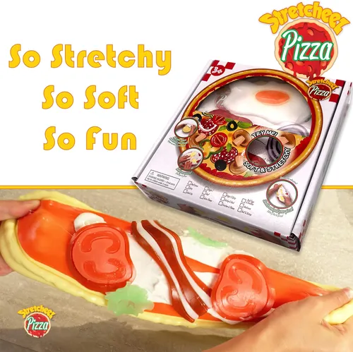 Miniatura 5 de Stretcheez Pizza – Comida de juego para niños – Alimentos y coberturas elásticos – Mezcla y combina – Colecciónalos todos – Funciona con cocinas