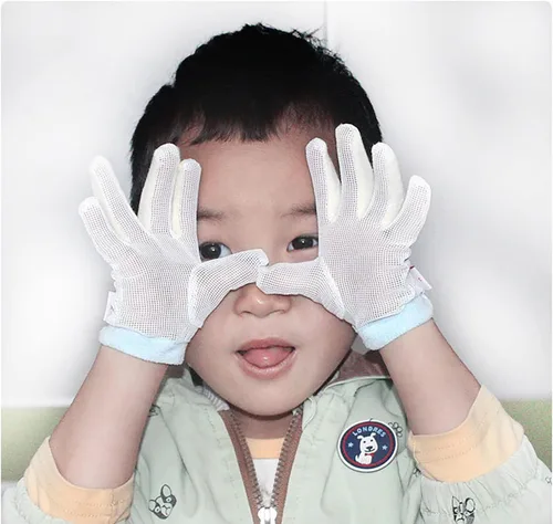 Miniatura 2 de Guantes protectores de succión de pulgar a pulgar, parada de succión de pulgar a pulgar para niños, parada de morderse las uñas y cinco dedos parada