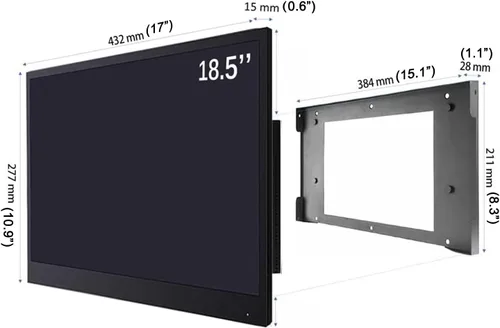 Miniatura 5 de Soulaca 19 pulgadas elegante color negro impermeable baño TV ducha spa publicidad WiFi Bluetooth DTV ATSC baño bañera envolvente