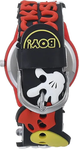 Miniatura 2 de Disney Mickey Mouse Kids - Reloj analógico de cuarzo con correa 3D para niños, Negro, Reloj de cuarzo